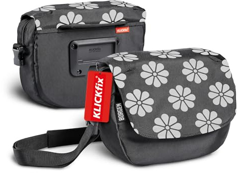 Borgen KLICKfix Lenkertasche Fahrrad - 5l Wasserabweisende und geräumige Fahrrad Lenkertasche - Bike Bag E-Bike, MTB, Citybike, Rennrad - 2in1 Tragetasche Dank abnehmbarem Gurt - Fahrradtasche Lenker