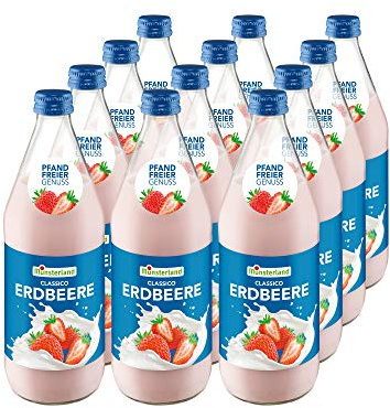 Münsterland Erdbeer Milch-Drink, 12er Pack (12 x 500 ml)
