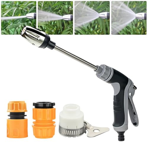 Hochdruckreiniger, Hochdruckdüse, 2026 Neu Power Jet Hochdruckpistole für Gartenschlauch Hochdruck, Wasserblitz-Schlauchdüse, Gartenbrause 360° Drehbare Düse, Hochdruckdüse für Terrasse, Autowäsche