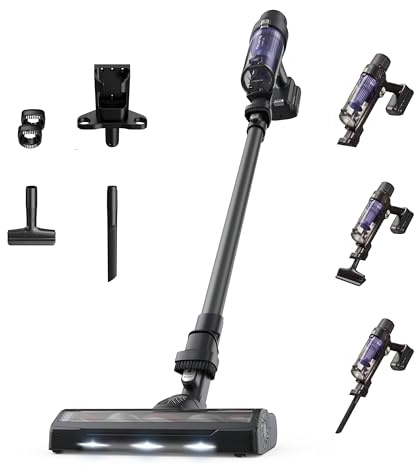 Rowenta X-PERT 7.60, Akkustaubsauger, 140 W Saugleistung, langlebiger Akku, Hochleistungs-LED-Bodendüse, Ultraleicht mit nur 1,2 kg im Handstaubsauger-Modus, Lila-Schwarz, RH6A33WO