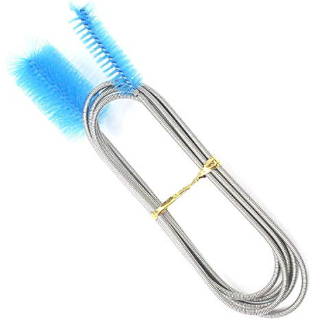 Voarge Aquarium Reinigungsbürste, 150cm Aquarium Reinigungsbürste Flexible Double Ended Aquarium Schläuche Filter Rohrbürste, für Aquarium, Blau