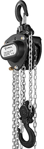 Anbull Kettenzug 2T 5,8m G80 Vollverzinkte Kette Fettfrei Doppelbremse | Kettendurchmesser 5,7 mm Handkettenzug 2000 Kg Flaschenzug Lasthaken 360° schwenkbar Produktgewicht 17,5Kg