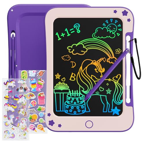 TEKFUN LCD Schreibtafel Kinder Spielzeug ab 3 4 5 6 7 Jahre alt Junge Mädchen, 8,5 Zoll Zaubertafel Maltafel zum Geburtstag & Jahrestagsgeschenk (Violet)