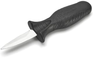 DE Buyer Austernmesser mit Klinge aus Edelstahl Messer zum Öffnen von Austern Muscheln und Krabbentieren, schwarz