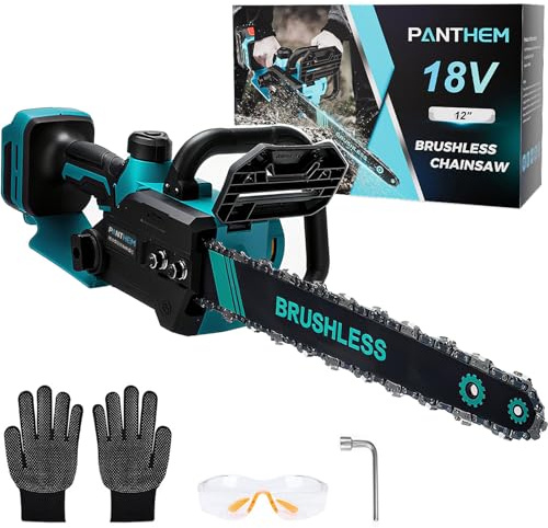 Akku Kettensäge kompatibel mit Makita 18V, 12 Zoll 30 cm Astsäge Elektro-Kettensäge, elektrisch akkusäge mit Sicherheitsschloss Automatischer Öler säge Handkettensäge (Ohne akku)