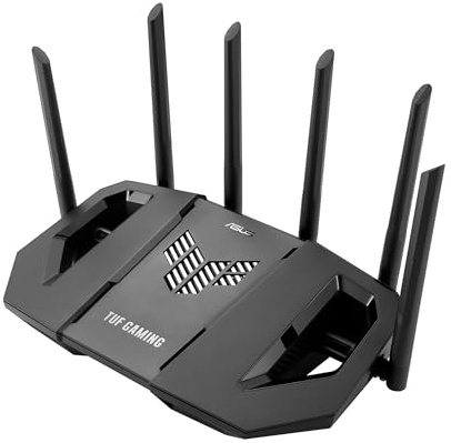 ASUS TUF Gaming BE9400 Tri Band WiFi 7 (802.11be) Extendable Gaming Router (Vier 2.5G Ports, 3-stufige Portweiterleitung, Smart Home Master, AiMesh Unterstützung, AiProtection für Netzwerksicherheit)