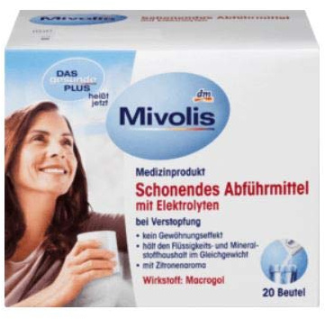 Mivolis Schonendes Abführmittel - Bei Verstopfung - Wirkt Zuverlässig - Kein Gewöhnungseffekt - Mit Zitronenaroma - Macrogol - Pulverform