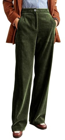LifeShe Cordhose für Damen, elastische Taille, gerades Bein, leger, dehnbar, Baggy, Boyfriend-Hose, lange Hose