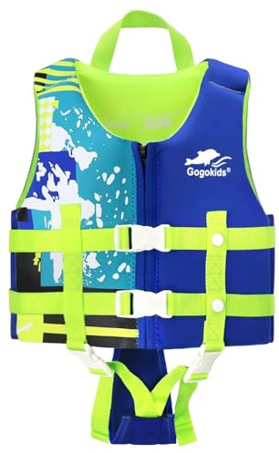 Gogokids Kinder Schwimmweste Float Jacket – Kleinkind Badeanzug Assist Bademode Schwimmtraining Auftrieb Badeweste Neopren Schwimmweste für 7–9 Jahre 11-35kg