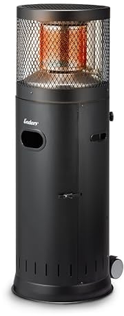 Enders® Terrassenheizer Polo Black 2.0, Gas-Heizstrahler, Terrassenstrahler mit stufenloser Regulierung 3-6kW, Edelstahlbrenner, ENDUR Reflexionssystem, Transporträder, Umkippsicherung, schwarz #5462