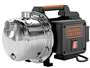 BLACK+DECKER BXGP1100XE Selbstansaugende Pumpe für Klarwasser (1100 W, max. Förderleistung 4600 l/h, max. Förderhöhe 45 m)