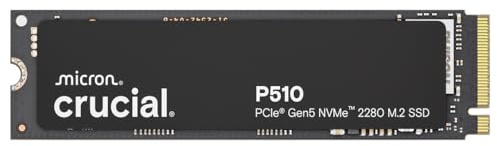 Crucial P510 SSD 1TB M.2 NVMe PCIe 5.0 x4 Gen5, bis zu 11.000 MB/s Lesen, 9.500 MB/s Schreiben, für Laptop und Desktop PC, TLC NAND, Interne Festplatte - CT1000P510SSD8-01