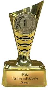 EBERiX POKALE – 3er Set Platz 1, 2, 3 – Mini-Trophäe 11 cm hoch – Kunststoff Award mit Gravur – Gold, Silber & Bronze – für Turniere, Spieleabende & Events