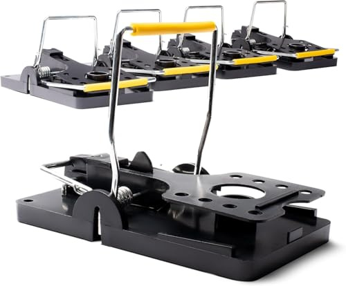 GARDIGO Rattenfalle 5er Set, Schlagfalle wiederverwendbar, Kunststoff | Professionelle Rattenbekämpfung, hygienisch, für drinnen & draußen einsetzbar