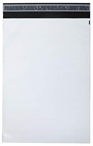 BB-Verpackungen 500x Folienversandtaschen Weiß 325 x 425 mm LDPE-Coexfolie (500 Stück) | reißfest, wasserundurchlässig und selbsklebender Sicherheitsverschluss
