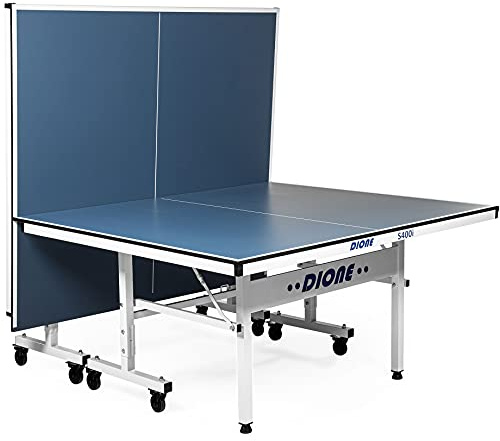 Dione Tischtennisplatte School Sport 400 kompakt Indoor Blau TT-Platte rollbarer und klappbar Tischtennistisch - 10 Minuten Installation - 70KG