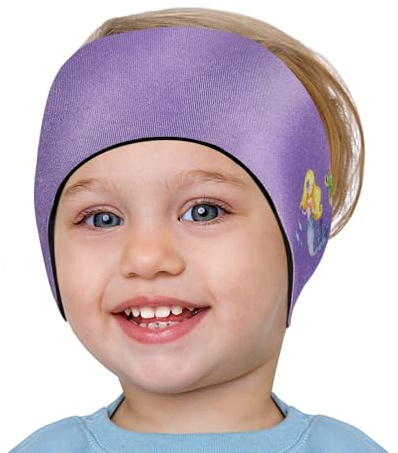 HeySplash Schwimmen Stirnband Kopfband, Ohren Schutz Neopren Band mit Hohe Elastizität und Klettverschluss Schwimmband Ohrenband für Kinder Erwachsener Schwimmen Surfen Wasserski- S, Lila