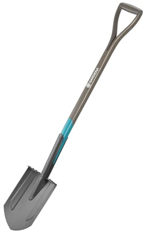 Gardena 17001 Spitz-Spaten, Schwarz, Anthrazit, Türkis, 117 cm
