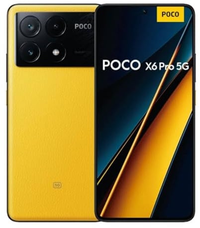 Xiaomi POCO X6 Pro 5G Smartphone, 16,9 cm (6.67 Zoll) AMOLED Display, 12 GB RAM, 512 GB Speicher, 64 MP Triple-Kamera, Gelb