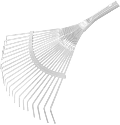 Amig – Gartenrechen ohne Stiel– verzinkter Stahlkopf zum Aufsammeln von Laub und Gartenabfällen ohne Beschädigung des Rasens–22 Flache Metallzinken–verstellbare Klingen (30 bis 50 cm)–30-mm-Buchse