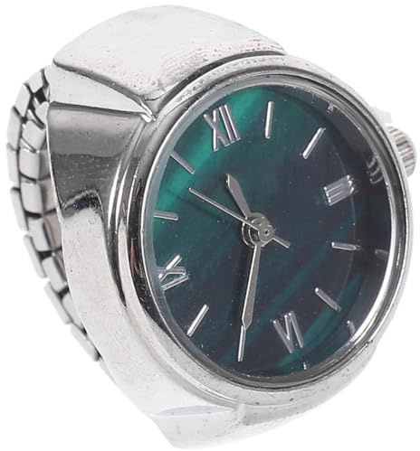 Fingeruhr Abschlussball- Vintage-Ringe Damen-Digitaluhren Unisex Digitale Ringuhr Römische Ziffern Fingeruhr Uhren Für Damen Herren Und Damen Silbernes Zifferblatt