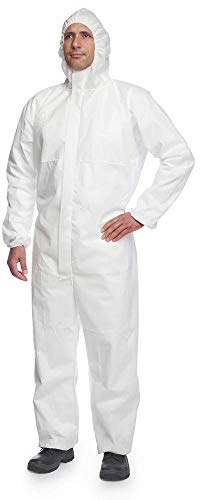 DuPont ProShield 20 Schutzanzug mit Kapuze, Kategorie III, Typ 5 und 6 Weiß Größe M