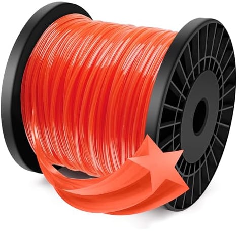 Forever Speed Freischneider Faden, 2,8 mm x 100 Meter 5-Kant Rasentrimmer Faden Trimmerfaden Rasen Mähfaden Ersatzfaden Nylonfaden Motorsense Trimmerschnur