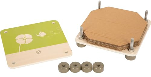 small foot Blumenpresse Discover, aus FSC 100%-zertifiziertem Holz, Presse zum Basteln für Kinder ab 3 Jahren, 12436, Grün