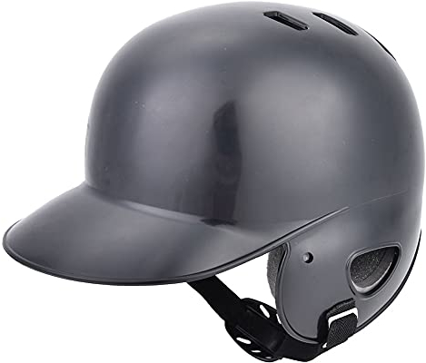 UPQRSG Schlaghelm, ABS Schwamm Am Helm, Innendruck Softball Helm, Leichtes, Langlebiges Luftloch Oben, Schlaghelm für Erwachsene, für Teenager(Schwarz)