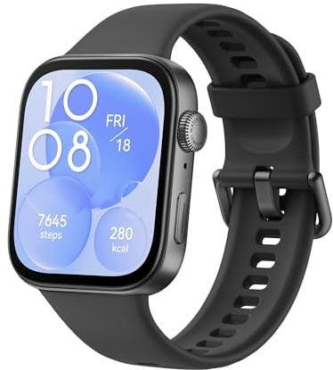 HUAWEI Watch FIT 3 Smartwatch, GPS, 1,82 AMOLED-Display, Bis zu 10 Tage Akkulaufzeit, Gesundheits & Fitness-Management, Schlaf-Monitoring, Bluetooth Anrufe, für iOS & Android, Schwarz