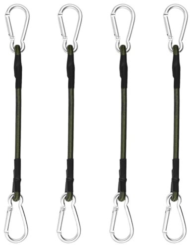 BESPORTBLE Spanngummi 4Pcs Outdoor Bungee Cords Carabiner Hooks Bungee Cords Krawatten Downs Elastic Campingschnüre Expander