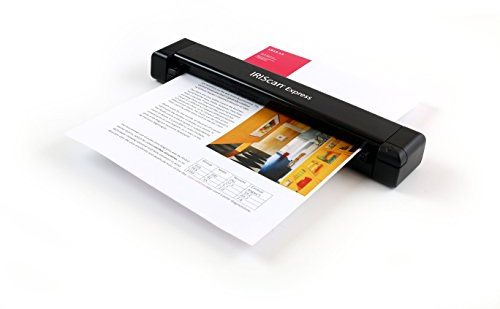 IRIScan Express 4 Mobiler Simplex-Dokumentenscanner 8PPM Schwarz für A4-Dokumente, ideal für Büros und Home Offices, scannt PDFs, Word- und XLS-Dateien mit OCR,USB,für Windows,inkl. Readiris PDF