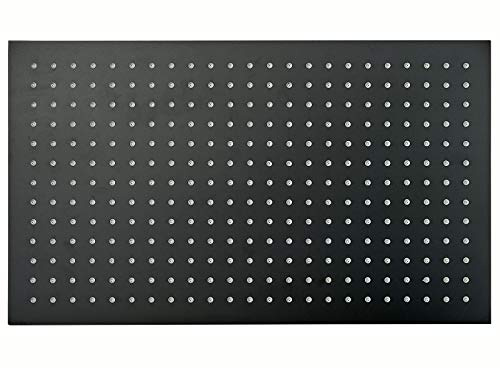 Bernstein XXL-Regenduschkopf DPG2051 Schwarz Edelstahl Duschkopf 50 x 30 cm Einbauduschkopf Duschbrause Regenduschkopf Anti-Kalk Flaches Design