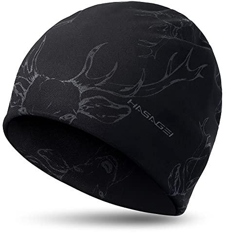 HASAGEI Laufmütze Herren Damen Fahrradmütze unter Helm Mütze Kalten Jahreszeit Warm Sportmütze Antistatisch Beanie für Freizeitaktivitäten Joggen Reisen Ski Radfahren