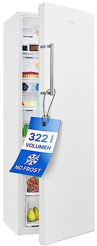Bomann® Kühlschrank ohne Gefrierfach | 322L | 172cm Kühlschrank | Schnellkühlfunktion | MultiAirflow für gleichmäßige Kühlung | Getränkekühlschrank | 5 Ablagen | Türanschlag wechselbar | VS 7345 weiß