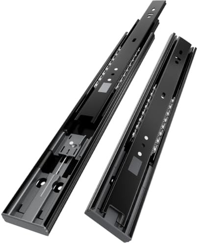 AOLISHENG Schubladenschienen 350 mm, Vollauszug mit Soft-Close und Selbsteinzug für Küchenschubladen, 45 kg Tragfähigkeit, 1 Paar (2 Stück)