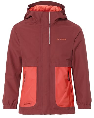 VAUDE Kinderjacke Kids Campfire 3in1 Jacket Girls, mit kuschliger Fleece Innenjacke, wasserdicht, winddicht und atmungsaktiv