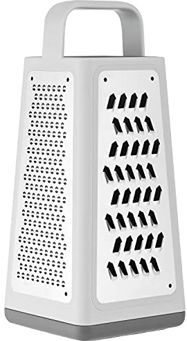ZWILLING Z-Cut Vierkant-Reibe, Zwei-Wege-Reibtechnologie, Auffangschale, Edelstahlklinge, Spülmaschinengeeignet, Grau