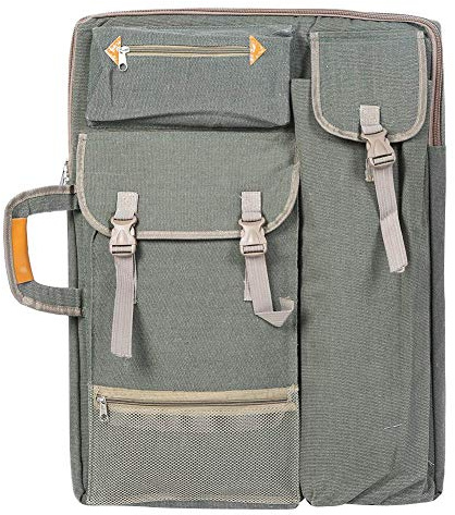 Skizze Zeichentasche, 66 x 50 cm, Wasserdichte Multifunktionale Kunsttasche, Smoly Grau