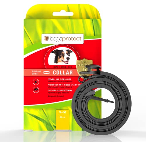 bogaprotect Collar - Floh und Zeckenhalsband für Hunde Natürlicher Zeckenschutz bis zu 12 Wochen Zecken Flohschutz 100% natürliche Inhaltsstoffe, S-M (60cm), UBO0360