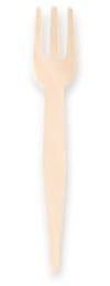 1000 Stück NATUREStar Pommes-Pieker, Dreizack | Holz, FSC® 100%, Karton, braun, L: 8,5 cm, Pommes-Pieker, Holzgabeln, Pommesgabel