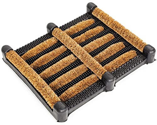 ANRO Kokosmatte Fußmatte Kokos Schmutzfangmatte mit Gummi Fußabtreter rutschfest Schuhabstreifer Schuhabtreter Wetterfest 30x35cm Fußmatte Außen Fussmatte Lang Schmal