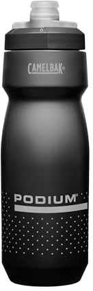 CAMELBAK PODIUM 24oz Fahrrad Trinkflasche – selbstschließender Deckel – auslaufsicher – BPA/BPS/BPF-frei – einfache Reinigung – Black, Größe: OS