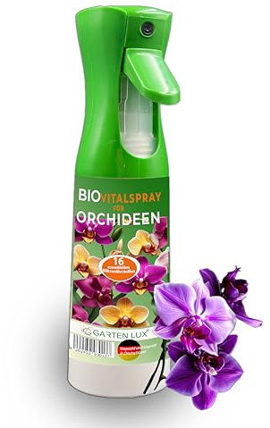 Garten Lux BIO Vitalspray für Orchideen 300ml. mit 16 Spurennährstoffen zum Orchideenpflege sprühen anwendungsfertiges Hochester