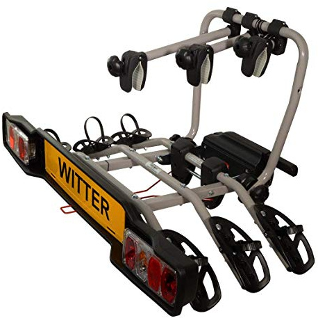 Witter ZX303EU Fahrradträger für die Anhängerkupplung | Kupplungsträger für 3 Fahrräder | 51 kg Zuladung | 13-poliger Stecker