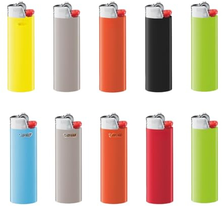 10 Stück Feuerzeuge Neutral mit Zündstein BIC Maxi J26