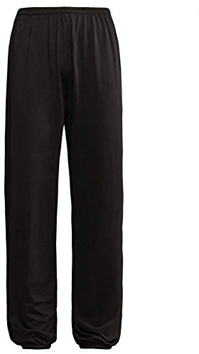 G-LIKE Kung Fu Training Hosen - Chinesische Kampfkunst Tai Chi Kung Fu Wing Chun Shaolin Yoga Knickerbocker Graziöse Lockere Weite Beine Trainingshosen Bloomers Unisex für Männer Frauen (Schwarz, XL)