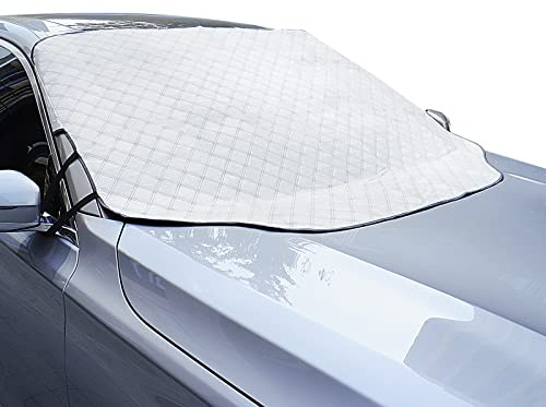 WIN.MAX Frontscheibenabdeckung Auto Scheibenabdeckung Faltbar Sonnenschutz Winter Windschutzscheiben Abdeckung 3 Magnetische für Autoscheibenabdeckung gegen Strahlung, Sonne, Staub, Schnee, EIS