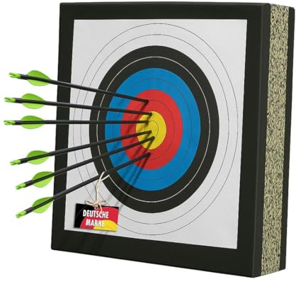 Stronghold Zielscheibe 60x60x10 cm – wetterfeste Pfeilfangmatte für Bögen bis 40 lbs – Schaumstoff Zielscheibe für Recurvebogen & Compoundbogen Outdoor