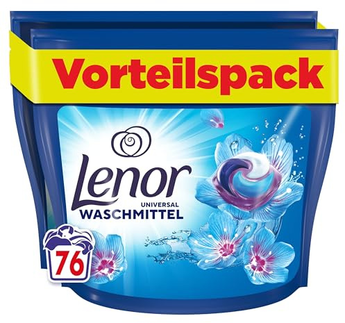 Lenor Waschmittel Pods, 76 Waschladungen, Aprilfrisch, Vollwaschmittel, Langanhaltende Frische & Geruchsentfernung Bei Kaltwäsche